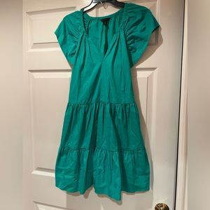 Banana republic dress. Cotton. V-neck. Green size med